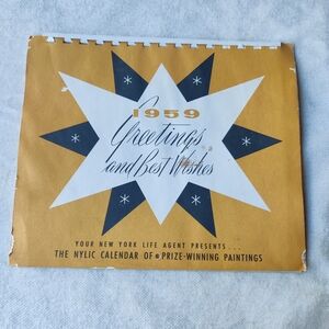 1959 Calendar Hankins NY Upstate Catskills NYLIC Prize Winning Paintings Atomic
